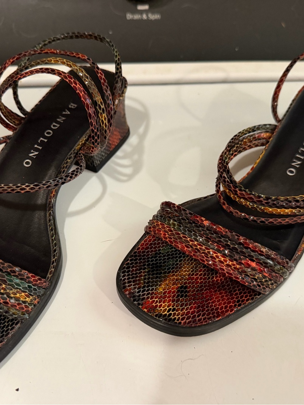 Bandilino Multicolor Snake-Print Strappy Sandal
